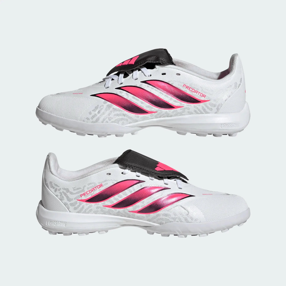2026 New Arrival adidas Predator League Fold- Over Tongue Turf Youth Soccer Cleats - White/Solar Turbo/Black wholesalehk.shop