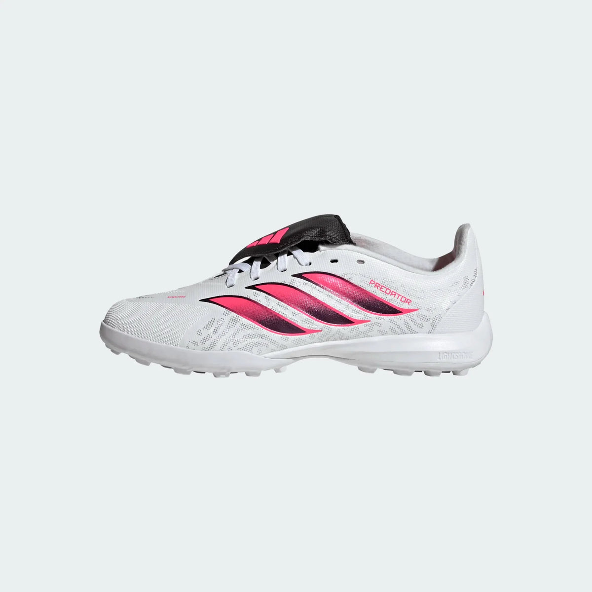 2026 New Arrival adidas Predator League Fold- Over Tongue Turf Youth Soccer Cleats - White/Solar Turbo/Black wholesalehk.shop