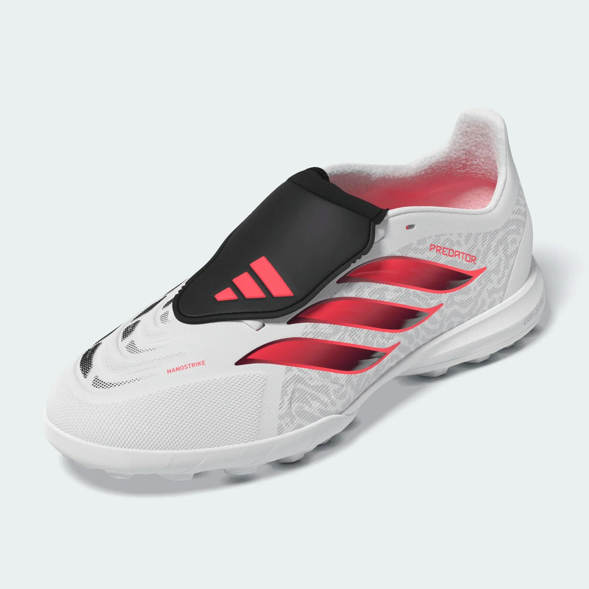 2026 New Arrival adidas Predator League Fold- Over Tongue Turf Youth Soccer Cleats - White/Solar Turbo/Black wholesalehk.shop