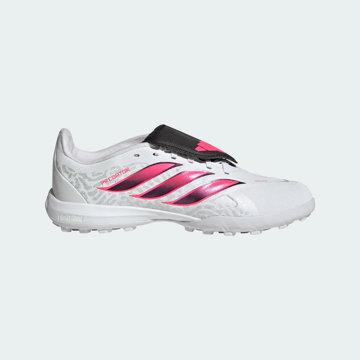 2026 New Arrival adidas Predator League Fold- Over Tongue Turf Youth Soccer Cleats - White/Solar Turbo/Black wholesalehk.shop