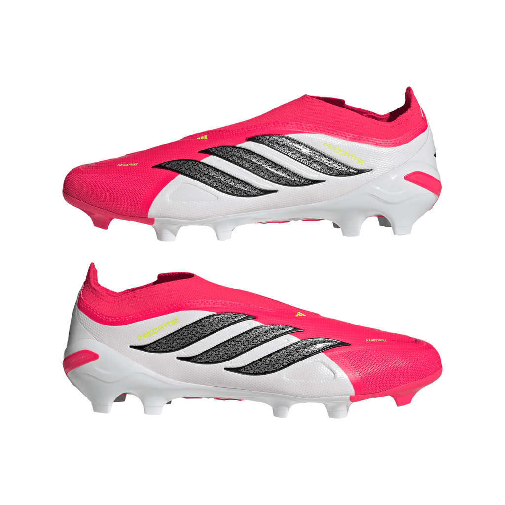 2026 New Arrival adidas Predator League Laceless FG Firm Ground Men's Soccer Cleats - Red/Black/White wholesalehk.shop