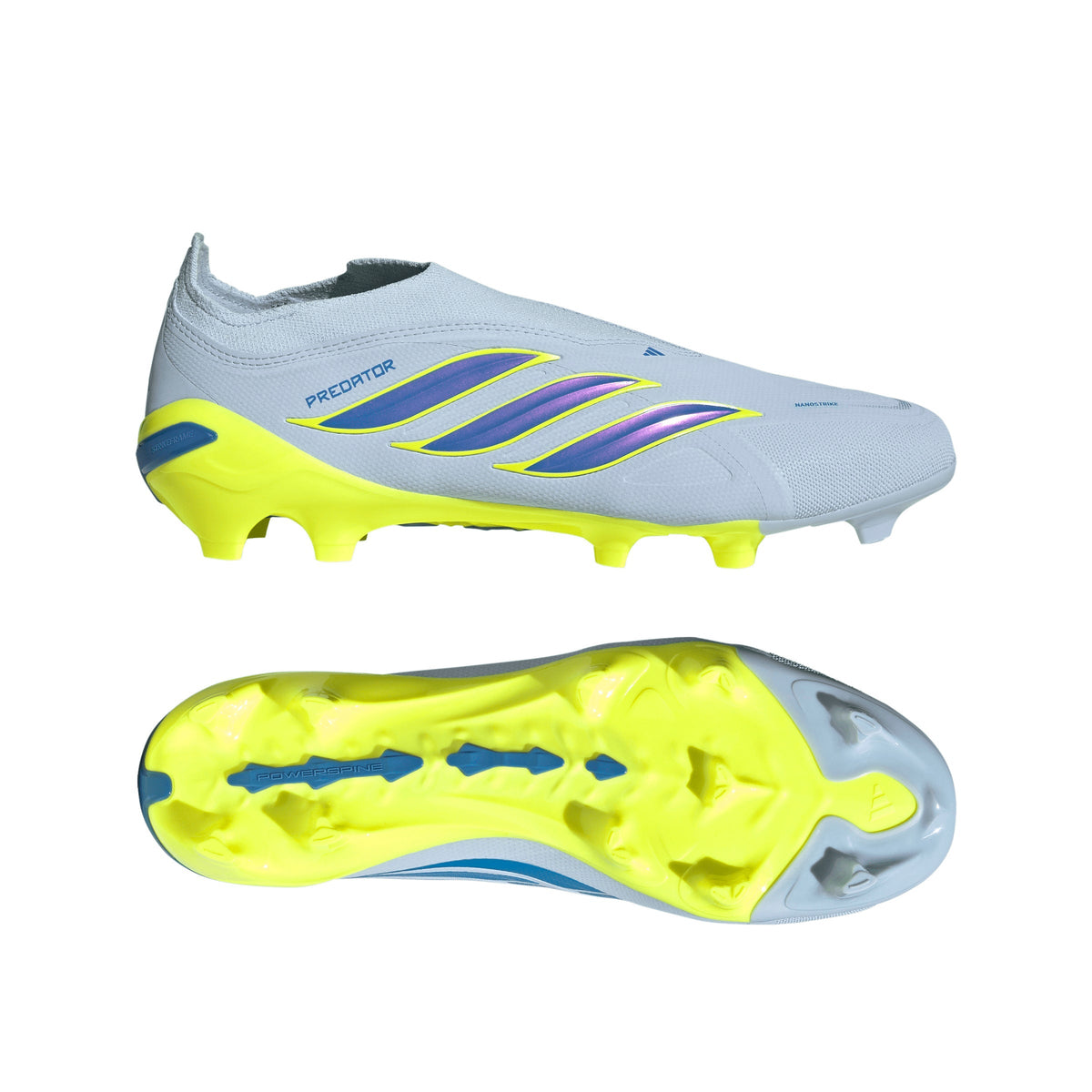 2026 New Arrival adidas Predator League Laceless FG Firm Ground Men's Soccer Cleats -Sky/Blue/Yellow wholesalehk.shop