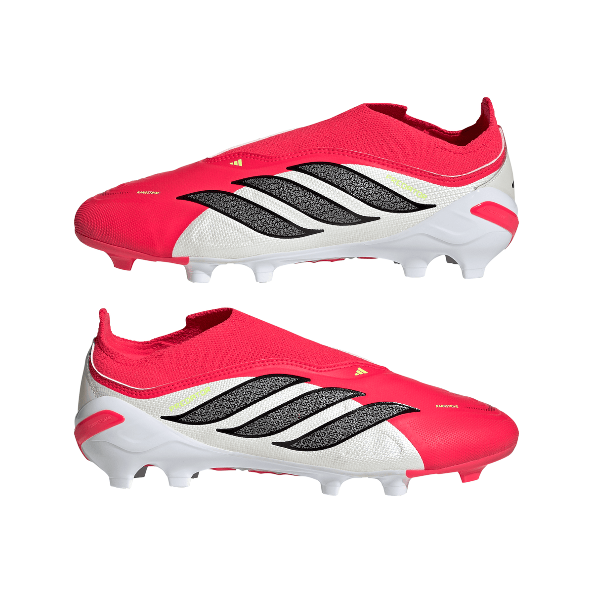 2026 New Arrival adidas Predator League Laceless FG Firm Ground Youth Soccer Cleats - Red/Black/White wholesalehk.shop