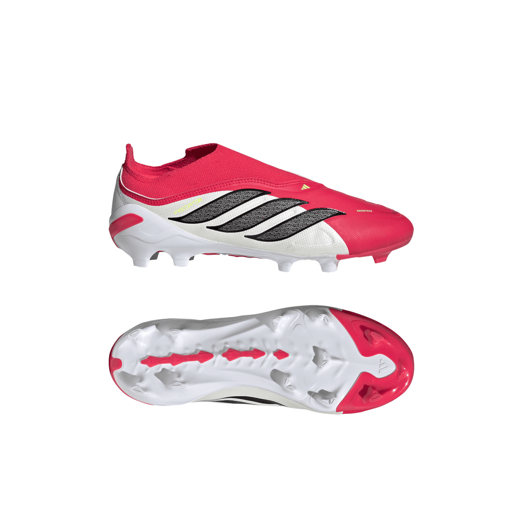 2026 New Arrival adidas Predator League Laceless FG Firm Ground Youth Soccer Cleats - Red/Black/White wholesalehk.shop