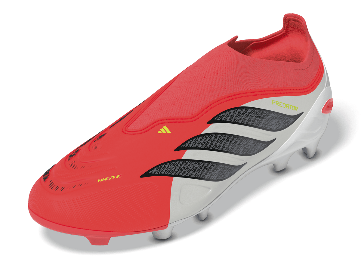 2026 New Arrival adidas Predator League Laceless FG Firm Ground Youth Soccer Cleats - Red/Black/White wholesalehk.shop
