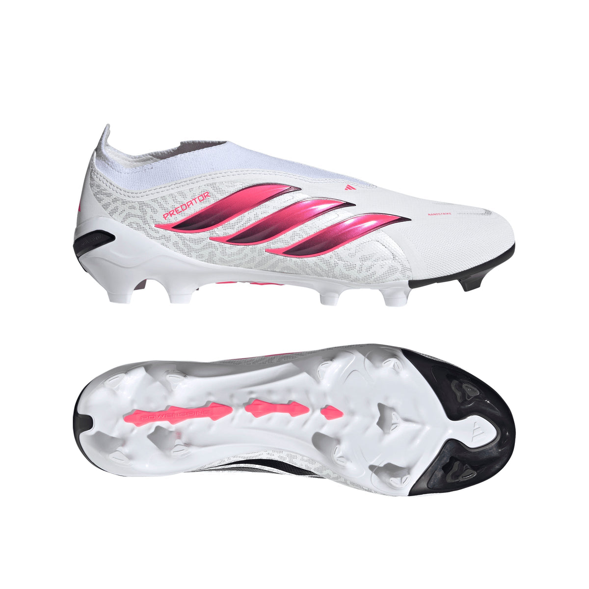 2026 New Arrival adidas Predator League Laceless Firm Ground Men's Soccer Cleats - White/Black wholesalehk.shop