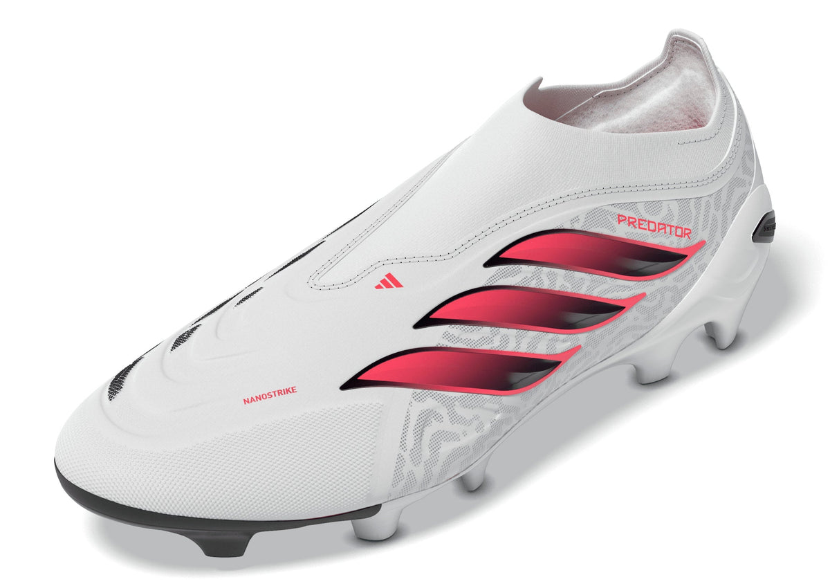 2026 New Arrival adidas Predator League Laceless Firm Ground Men's Soccer Cleats - White/Black wholesalehk.shop