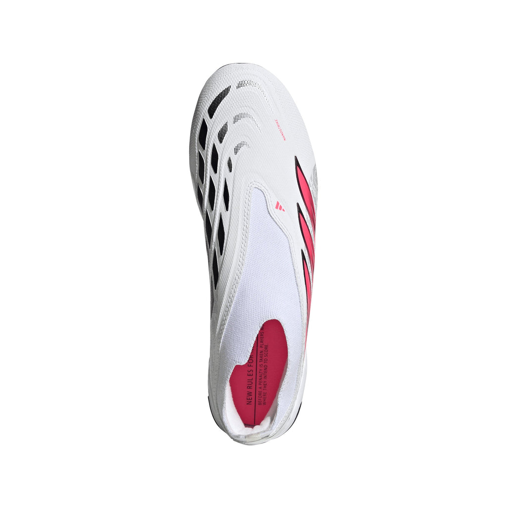 2026 New Arrival adidas Predator League Laceless Firm Ground Men's Soccer Cleats - White/Black wholesalehk.shop