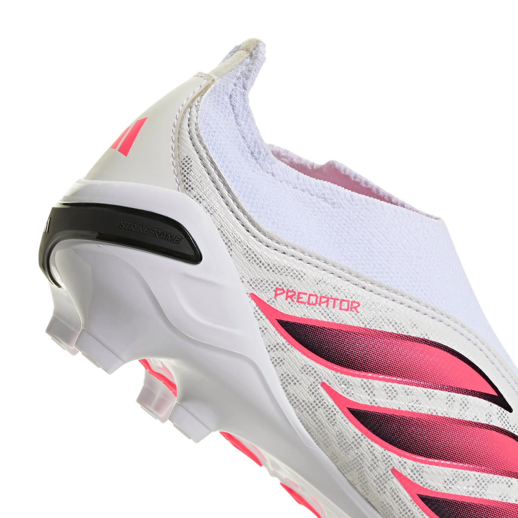 2026 New Arrival adidas Predator League Laceless Firm Ground Youth Soccer Cleats - White/Solar Turbo/Black wholesalehk.shop