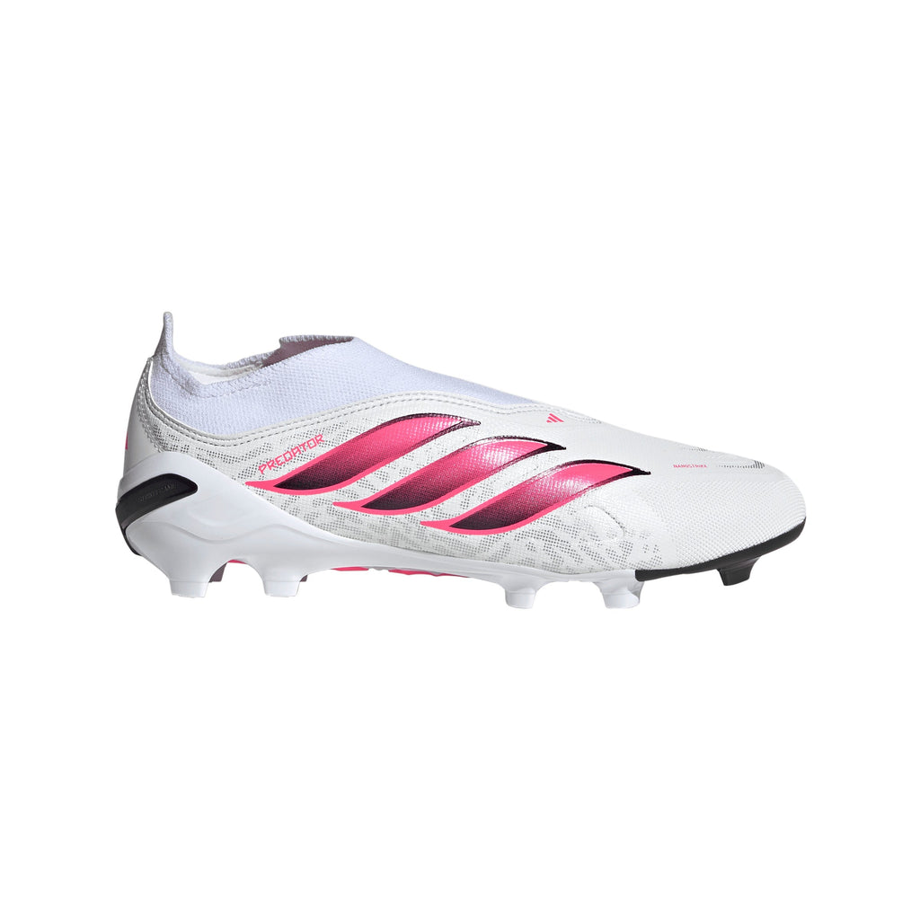 2026 New Arrival adidas Predator League Laceless Firm Ground Youth Soccer Cleats - White/Solar Turbo/Black wholesalehk.shop