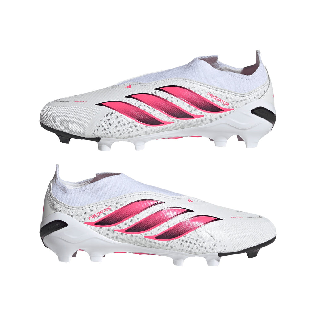 2026 New Arrival adidas Predator League Laceless Firm Ground Youth Soccer Cleats - White/Solar Turbo/Black wholesalehk.shop