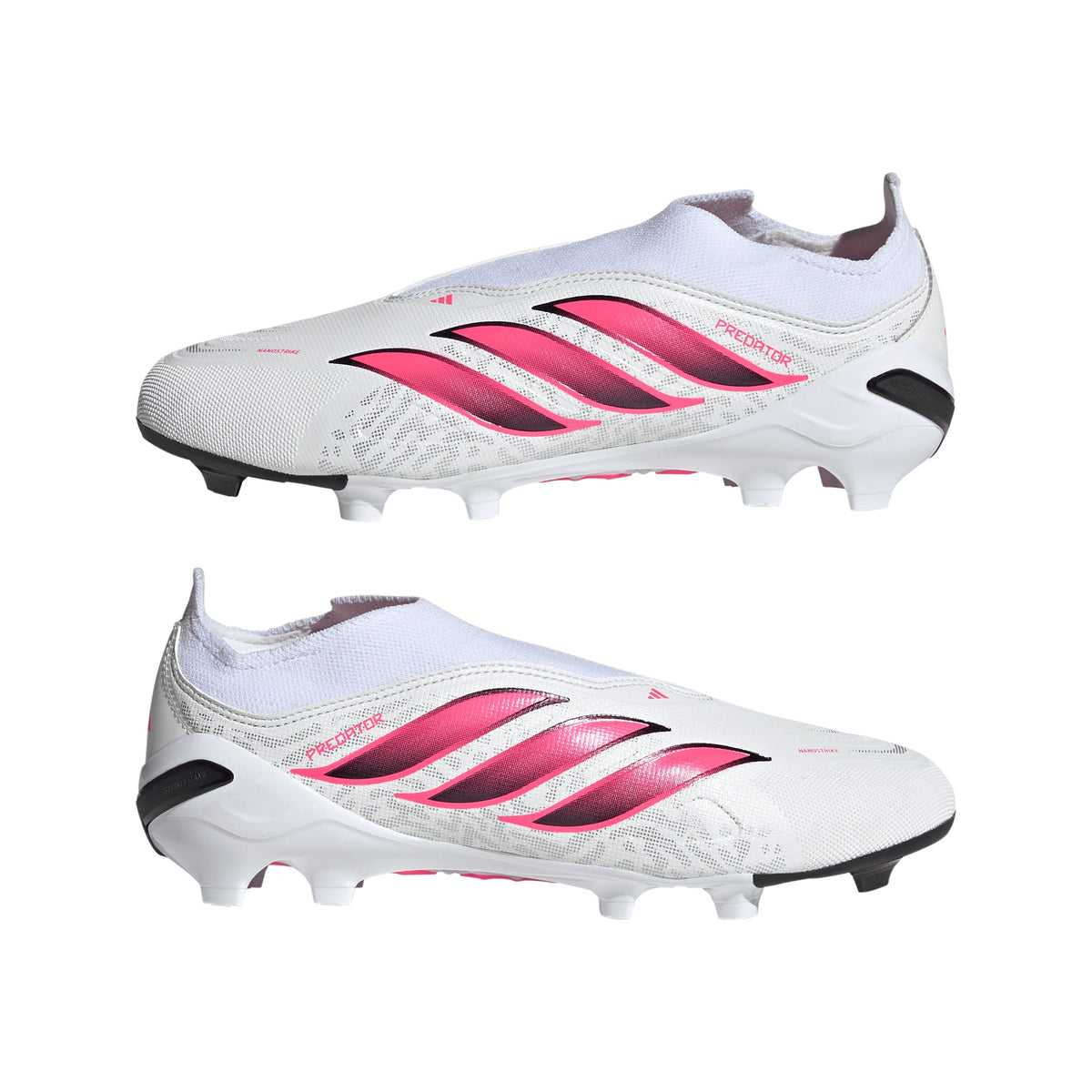 2026 New Arrival adidas Predator League Laceless Firm Ground Youth Soccer Cleats - White/Solar Turbo/Black wholesalehk.shop