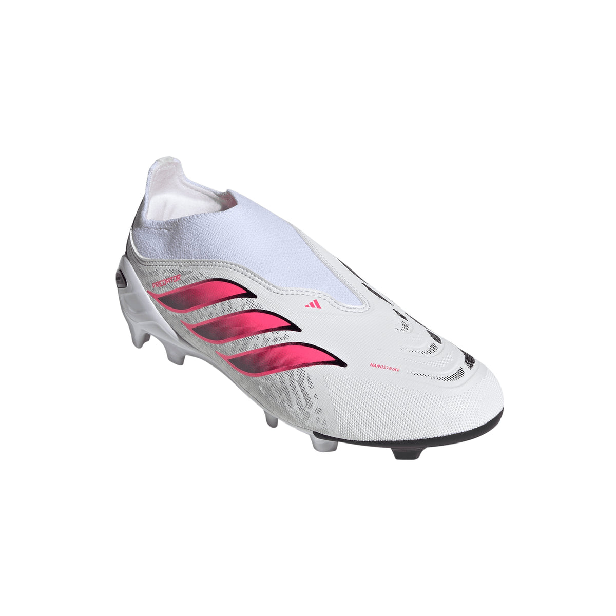 2026 New Arrival adidas Predator League Laceless Firm Ground Youth Soccer Cleats - White/Solar Turbo/Black wholesalehk.shop