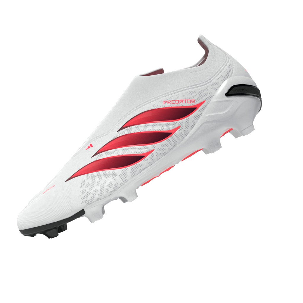 2026 New Arrival adidas Predator League Laceless Firm Ground Youth Soccer Cleats - White/Solar Turbo/Black wholesalehk.shop