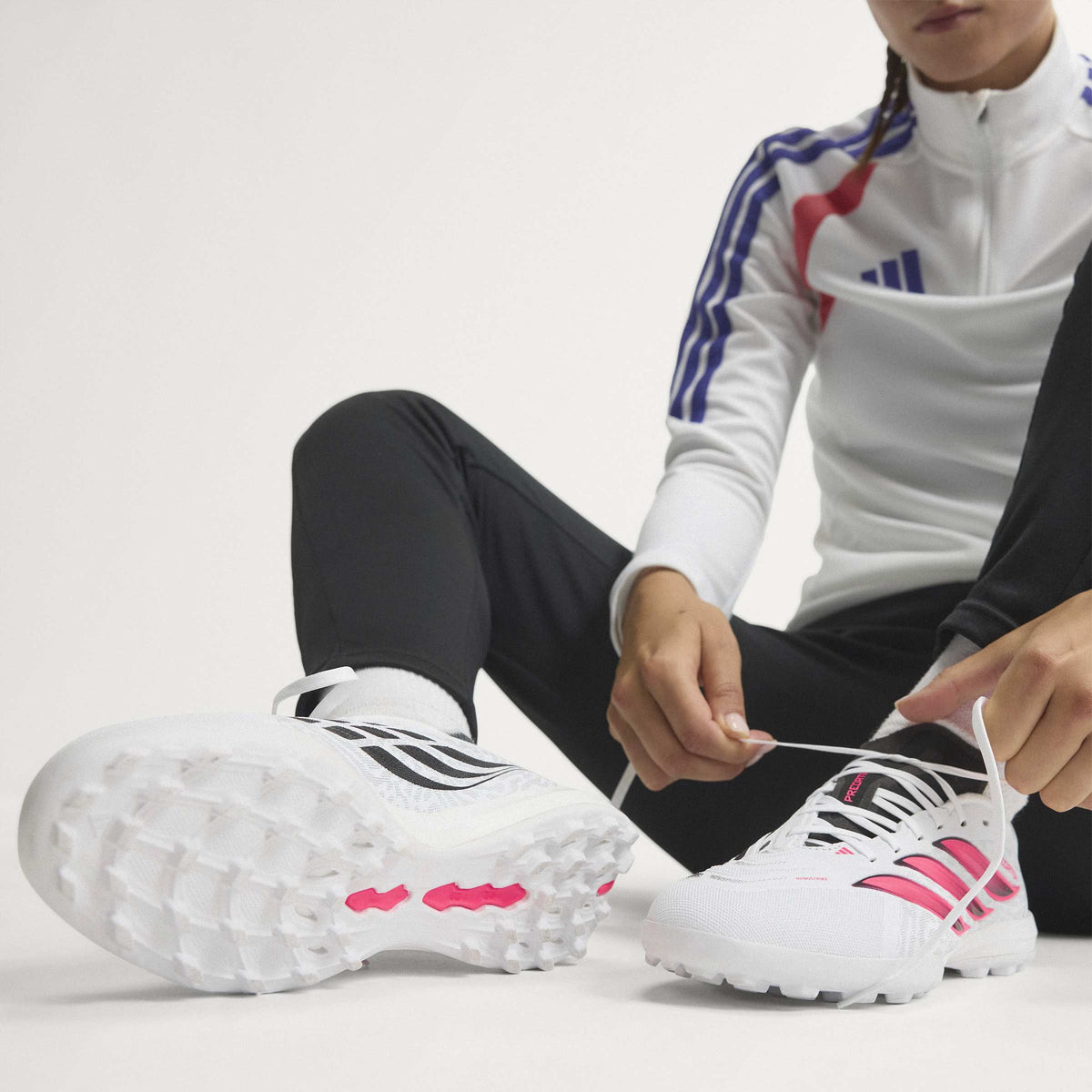 2026 New Arrival adidas Predator League Turf Men's Soccer Cleats - White/Black wholesalehk.shop
