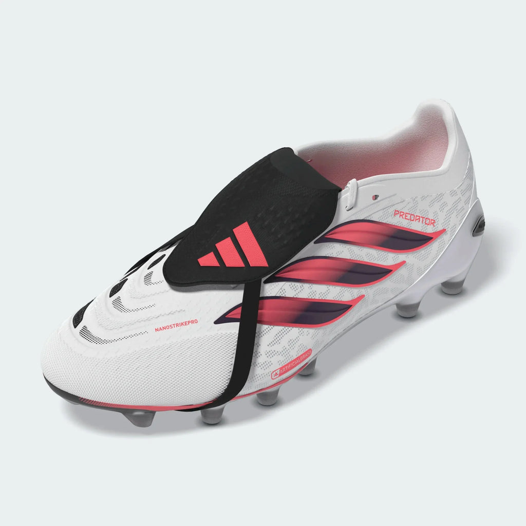 2026 New Arrival adidas Predator Pro Fold-Over Tongue Artificial Ground Men's Soccer Cleats - White/Solar Turbo/Black wholesalehk.shop
