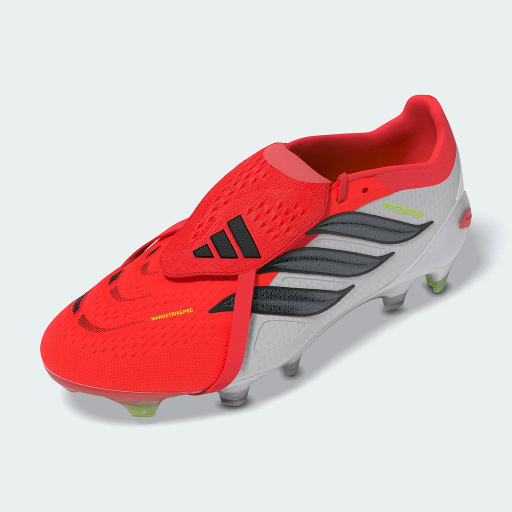 2026 New Arrival adidas Predator Pro Fold-Over Tongue FG Firm Ground Men's Soccer Cleats - Lucid Red/Black/White wholesalehk.shop