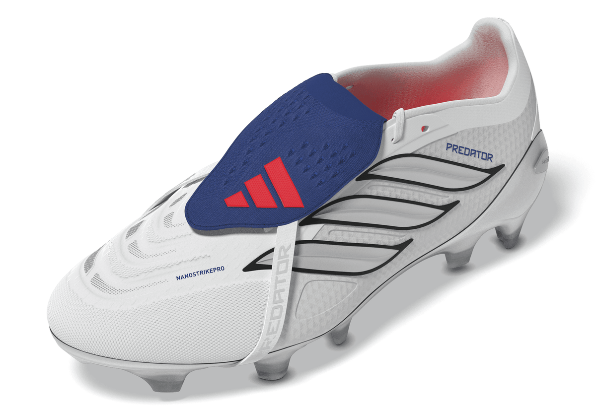 2026 New Arrival adidas Predator Pro Fold-Over Tongue FG Firm Ground Men's Soccer Cleats - White/Zero Metallic/Blue wholesalehk.shop