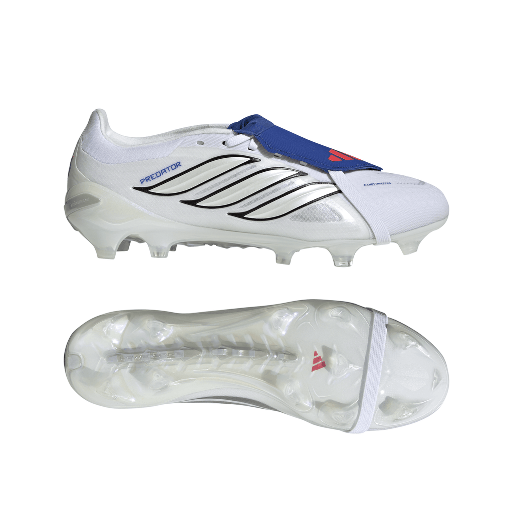 2026 New Arrival adidas Predator Pro Fold-Over Tongue FG Firm Ground Men's Soccer Cleats - White/Zero Metallic/Blue wholesalehk.shop