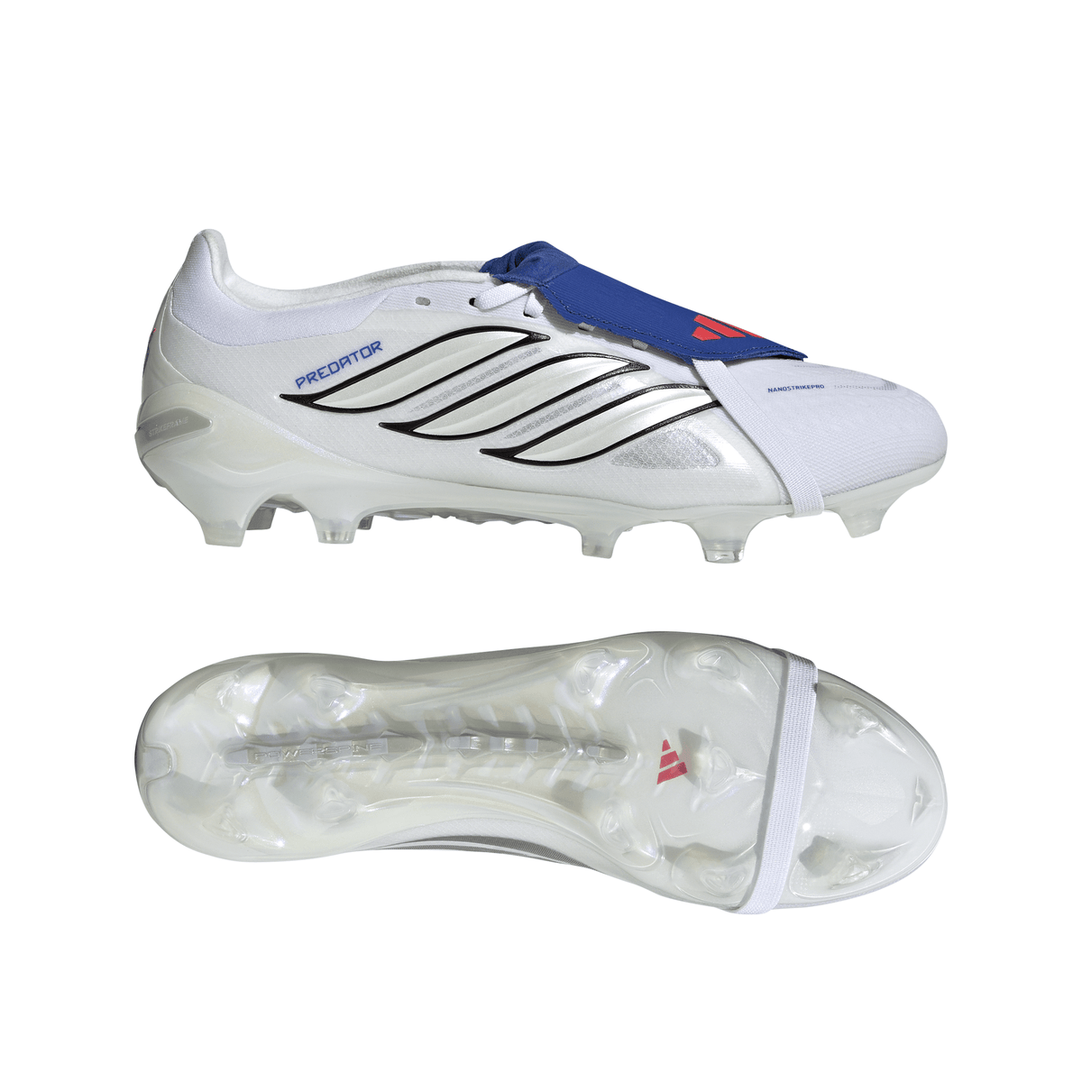 2026 New Arrival adidas Predator Pro Fold-Over Tongue FG Firm Ground Men's Soccer Cleats - White/Zero Metallic/Blue wholesalehk.shop