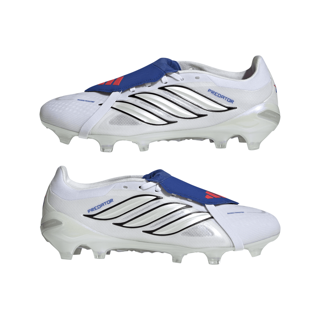 2026 New Arrival adidas Predator Pro Fold-Over Tongue FG Firm Ground Men's Soccer Cleats - White/Zero Metallic/Blue wholesalehk.shop