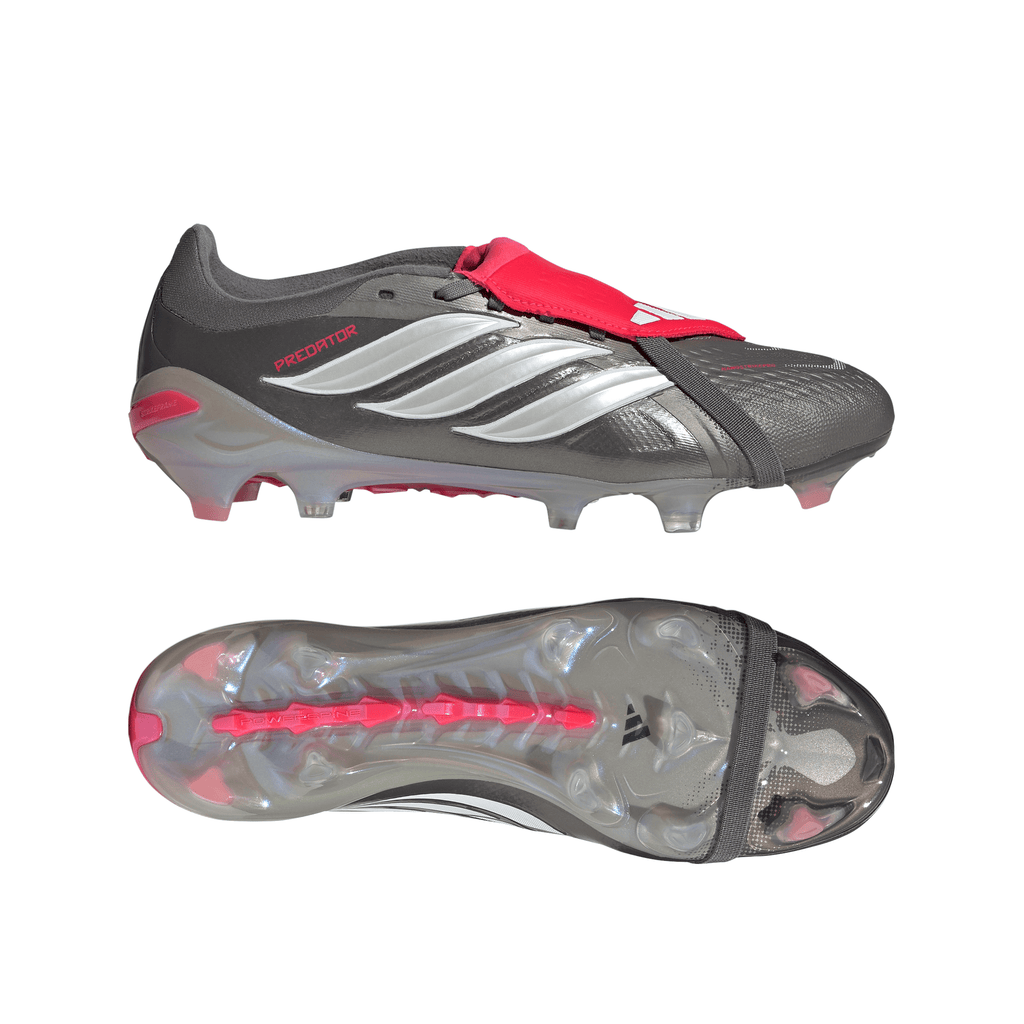 2026 New Arrival adidas Predator Pro Fold-Over Tongue FG Men's Soccer Cleats - Grey/Red wholesalehk.shop