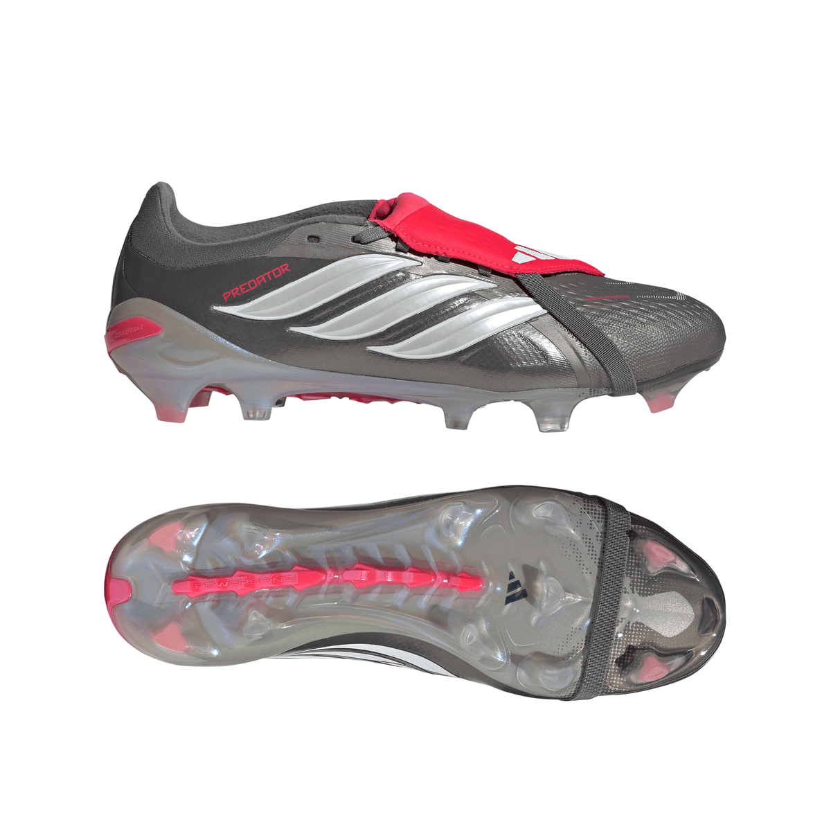 2026 New Arrival adidas Predator Pro Fold-Over Tongue FG Men's Soccer Cleats - Grey/Red wholesalehk.shop