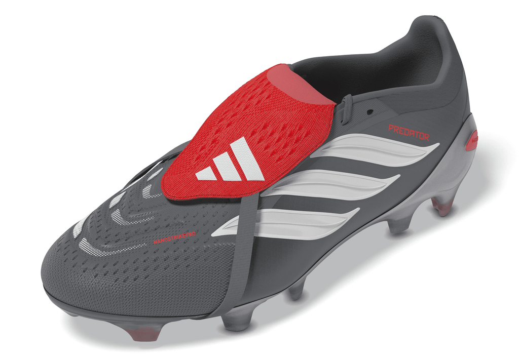 2026 New Arrival adidas Predator Pro Fold-Over Tongue FG Men's Soccer Cleats - Grey/Red wholesalehk.shop