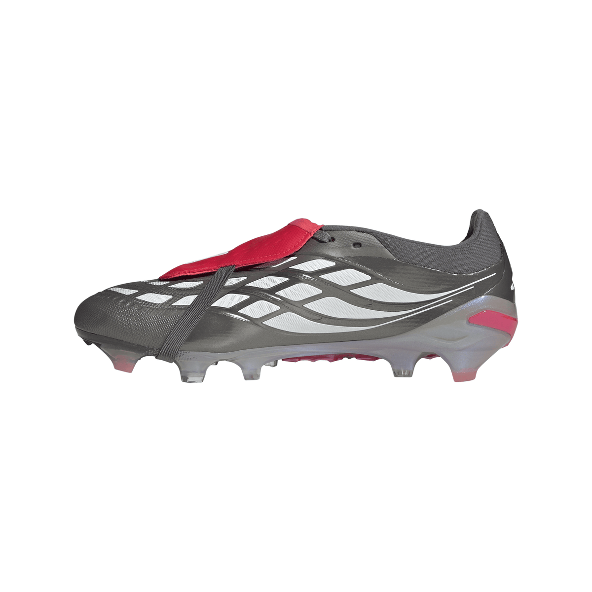 2026 New Arrival adidas Predator Pro Fold-Over Tongue FG Men's Soccer Cleats - Grey/Red wholesalehk.shop