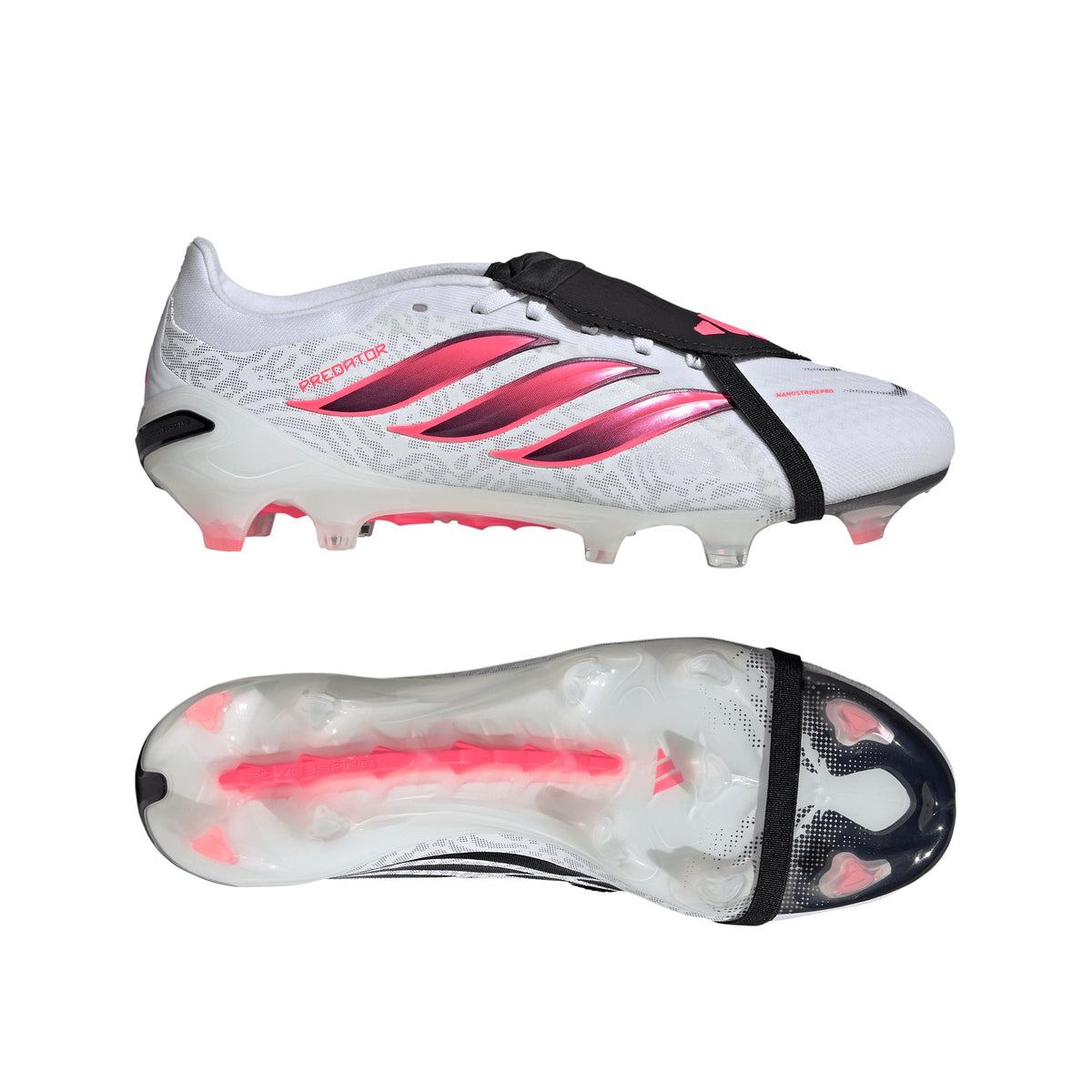 2026 New Arrival adidas Predator Pro Fold-Over Tongue Firm Ground Men's Soccer Cleats - White/Black wholesalehk.shop