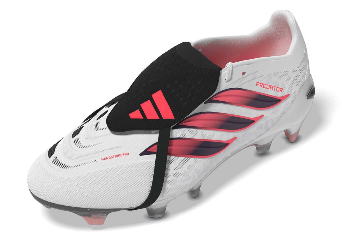 2026 New Arrival adidas Predator Pro Fold-Over Tongue Firm Ground Men's Soccer Cleats - White/Black wholesalehk.shop