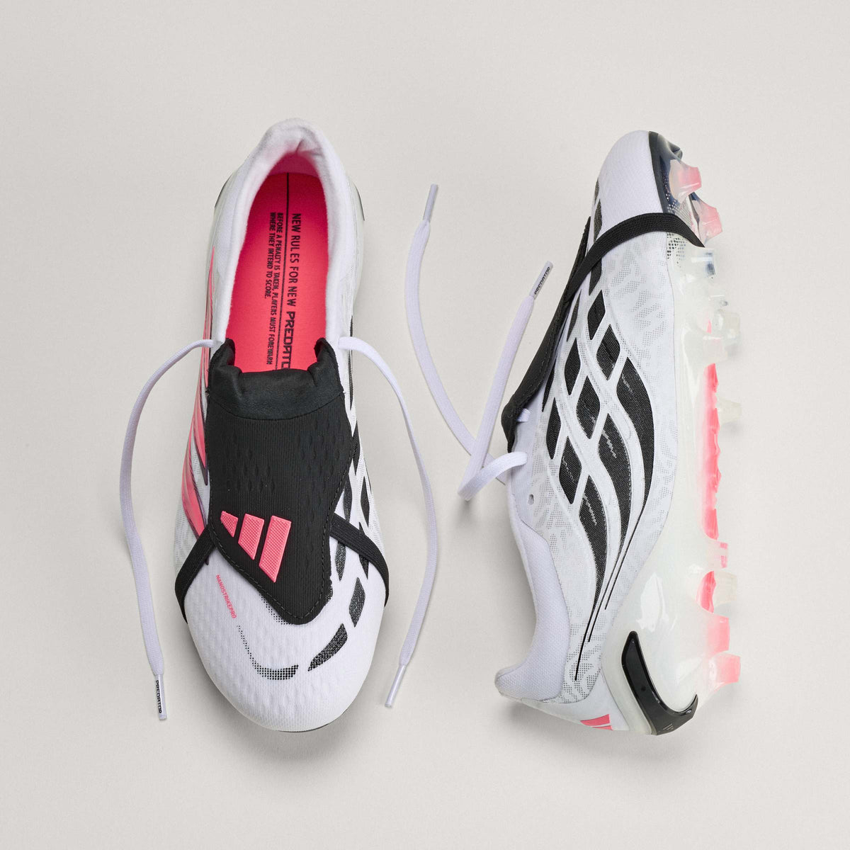 2026 New Arrival adidas Predator Pro Fold-Over Tongue Firm Ground Men's Soccer Cleats - White/Black wholesalehk.shop