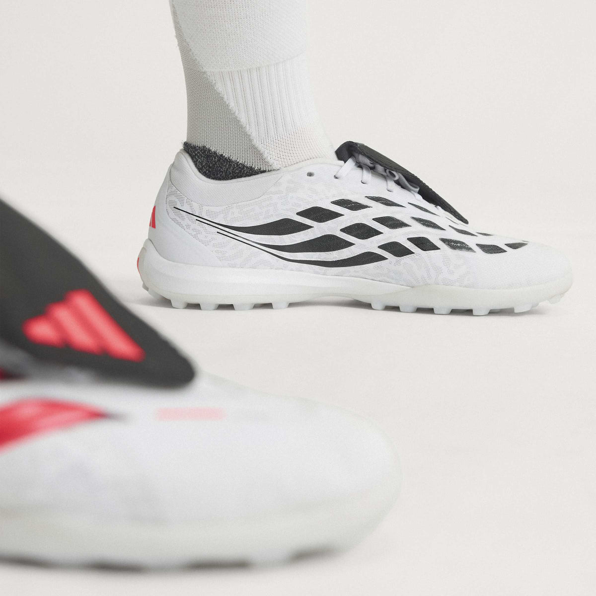 2026 New Arrival adidas Predator Pro Fold-Over Tongue Turf Men's Soccer Cleats - White/Black wholesalehk.shop
