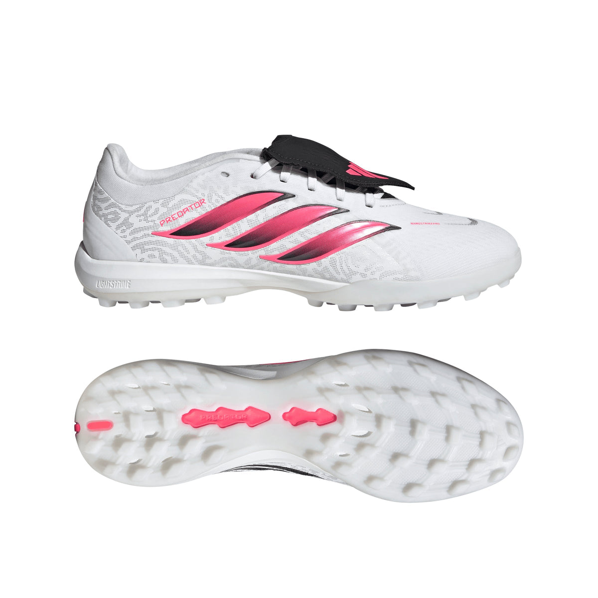 2026 New Arrival adidas Predator Pro Fold-Over Tongue Turf Men's Soccer Cleats - White/Black wholesalehk.shop