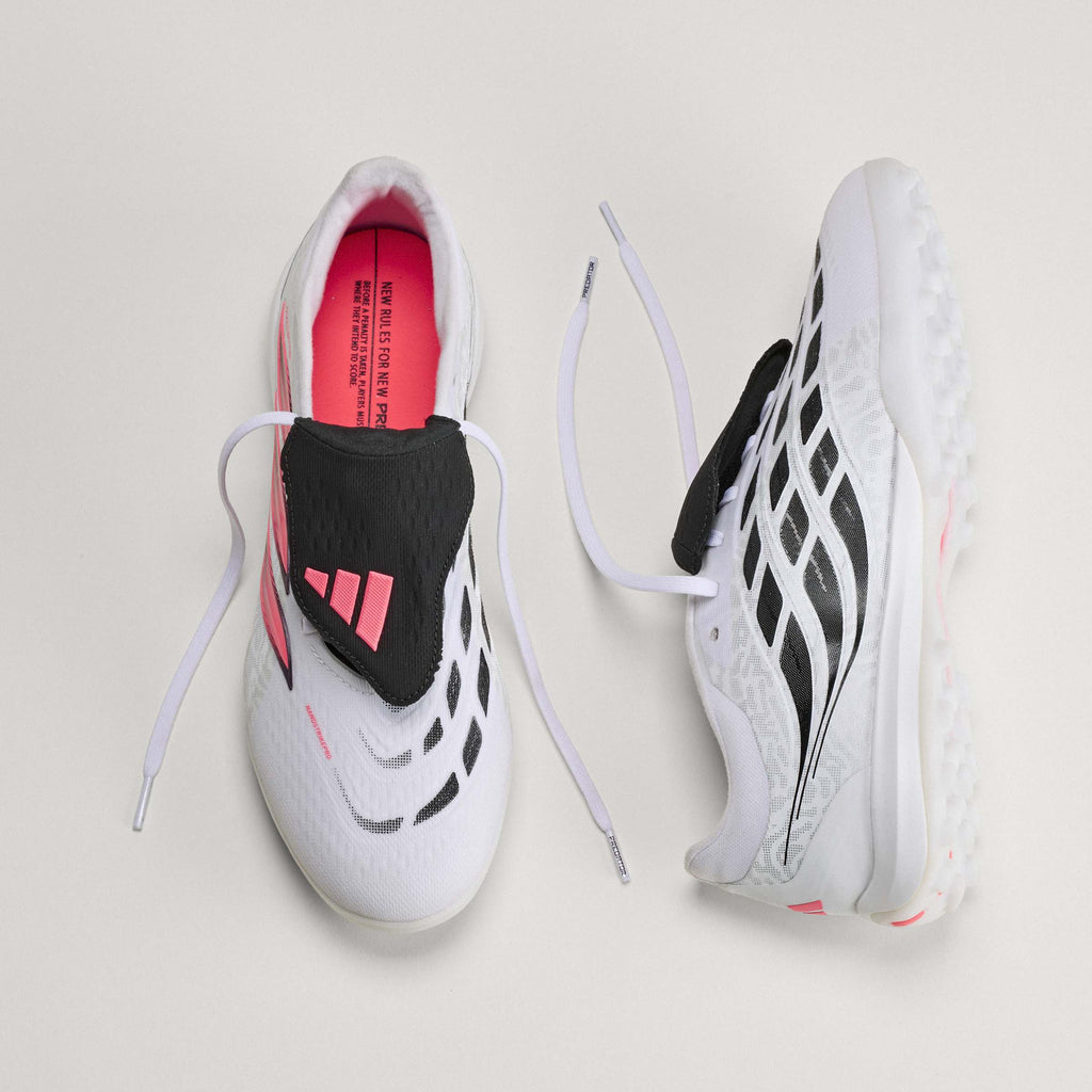 2026 New Arrival adidas Predator Pro Fold-Over Tongue Turf Men's Soccer Cleats - White/Black wholesalehk.shop