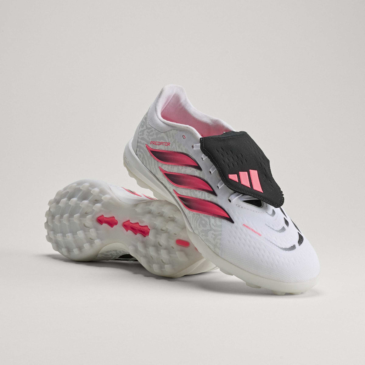 2026 New Arrival adidas Predator Pro Fold-Over Tongue Turf Men's Soccer Cleats - White/Black wholesalehk.shop
