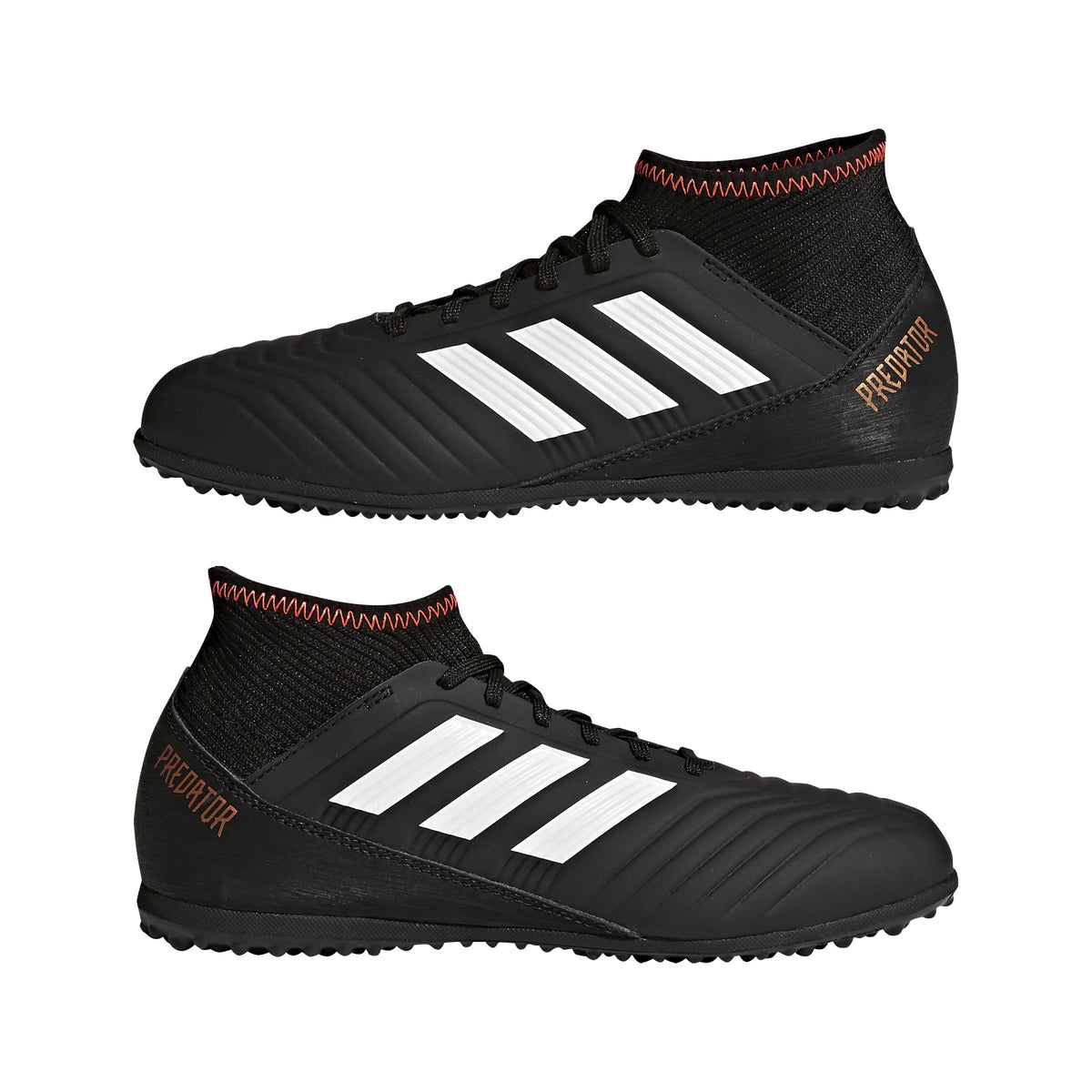 2026 New Arrival adidas Predator Tango 18.3 TF Turf Youth Soccer Cleats - Black/White/Solar Red wholesalehk.shop