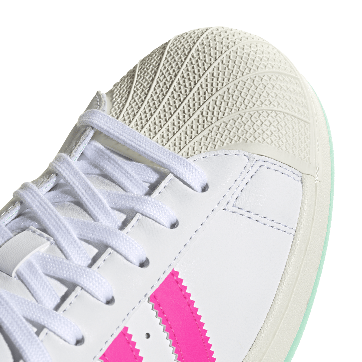 2026 New Arrival adidas Superstar Messi Men's Soccer Shoes - White/Pink/Aqua wholesalehk.shop