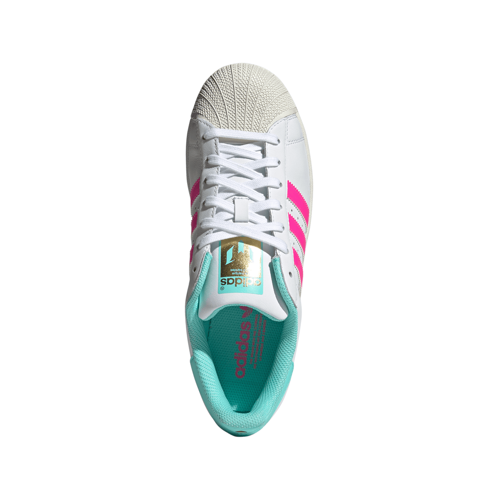 2026 New Arrival adidas Superstar Messi Men's Soccer Shoes - White/Pink/Aqua wholesalehk.shop