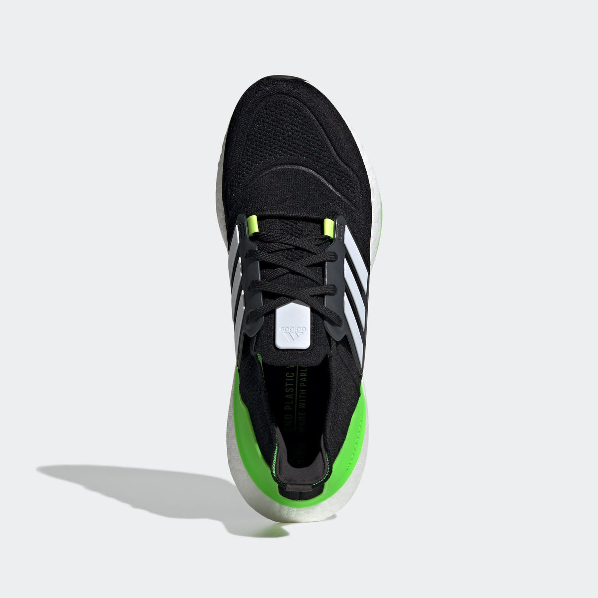2026 New Arrival adidas Ultraboost 22 Black/White/Solar Green wholesalehk.shop