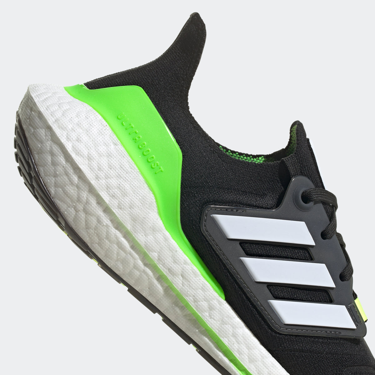 2026 New Arrival adidas Ultraboost 22 Black/White/Solar Green wholesalehk.shop