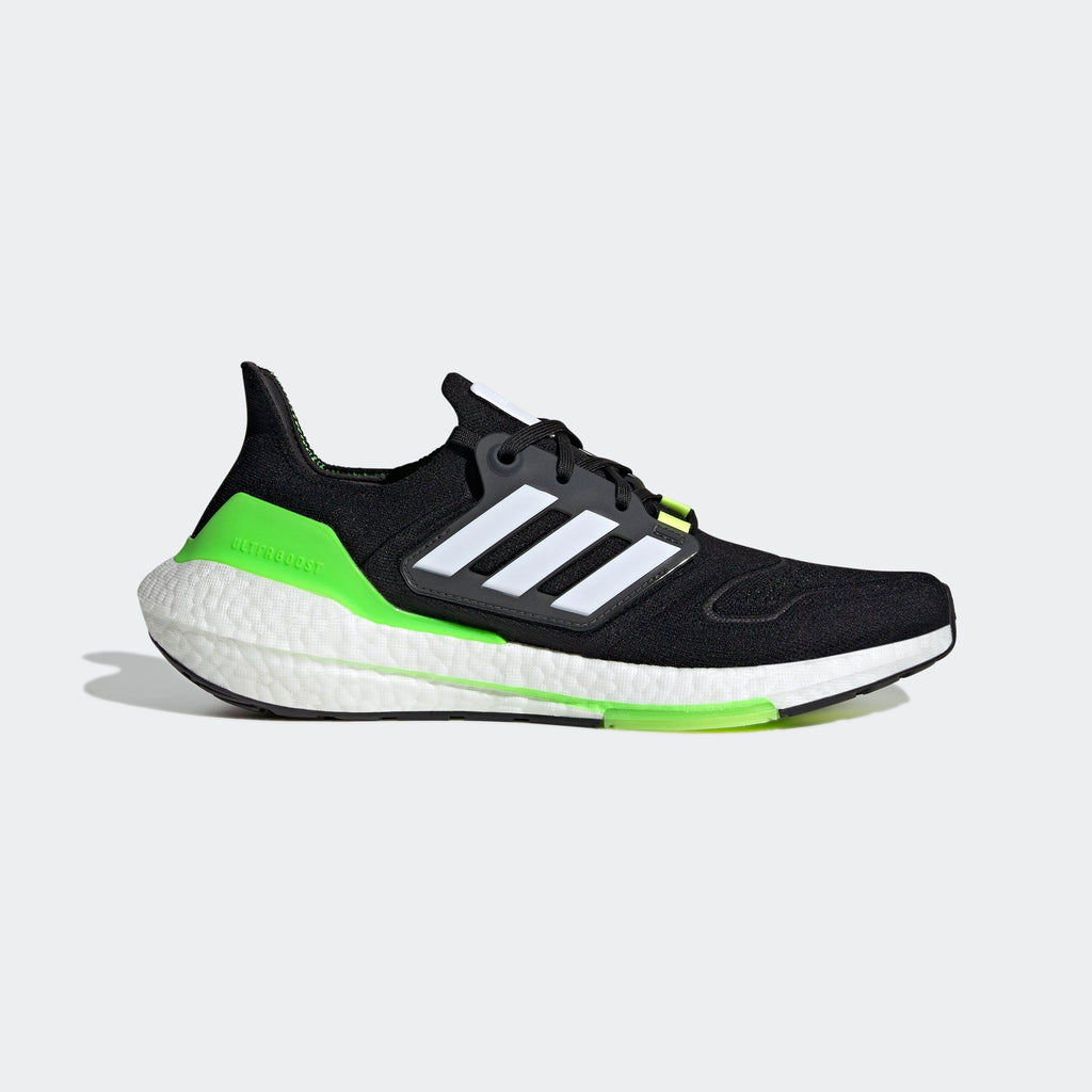 2026 New Arrival adidas Ultraboost 22 Black/White/Solar Green wholesalehk.shop