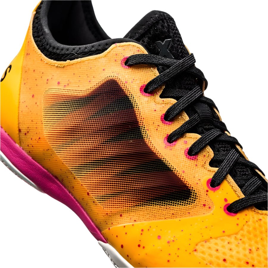 2026 New Arrival adidas X 15.1 Court Indoor Soccer Shoes - Solar Gold/Black/Shock Pink wholesalehk.shop
