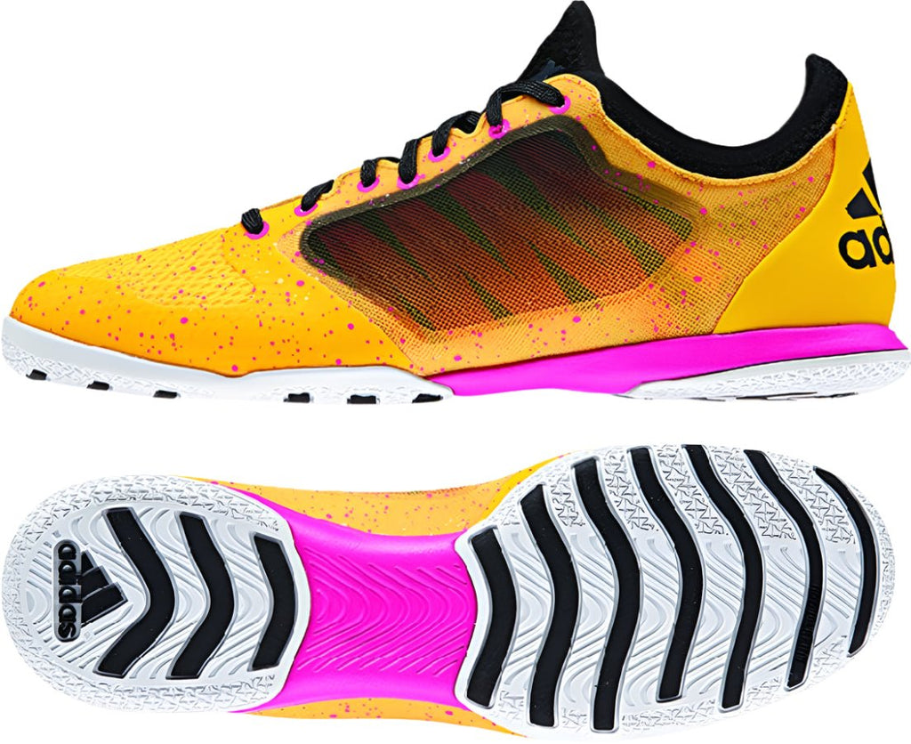 2026 New Arrival adidas X 15.1 Court Indoor Soccer Shoes - Solar Gold/Black/Shock Pink wholesalehk.shop