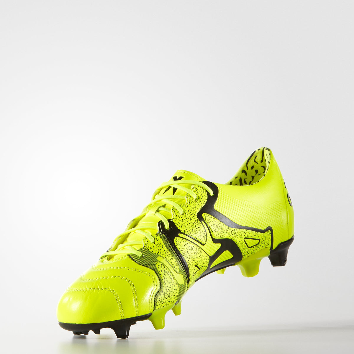 2026 New Arrival adidas X 15.1 FG/AG Leather Multi-Ground Soccer Cleats - Solar Yellow/Black wholesalehk.shop