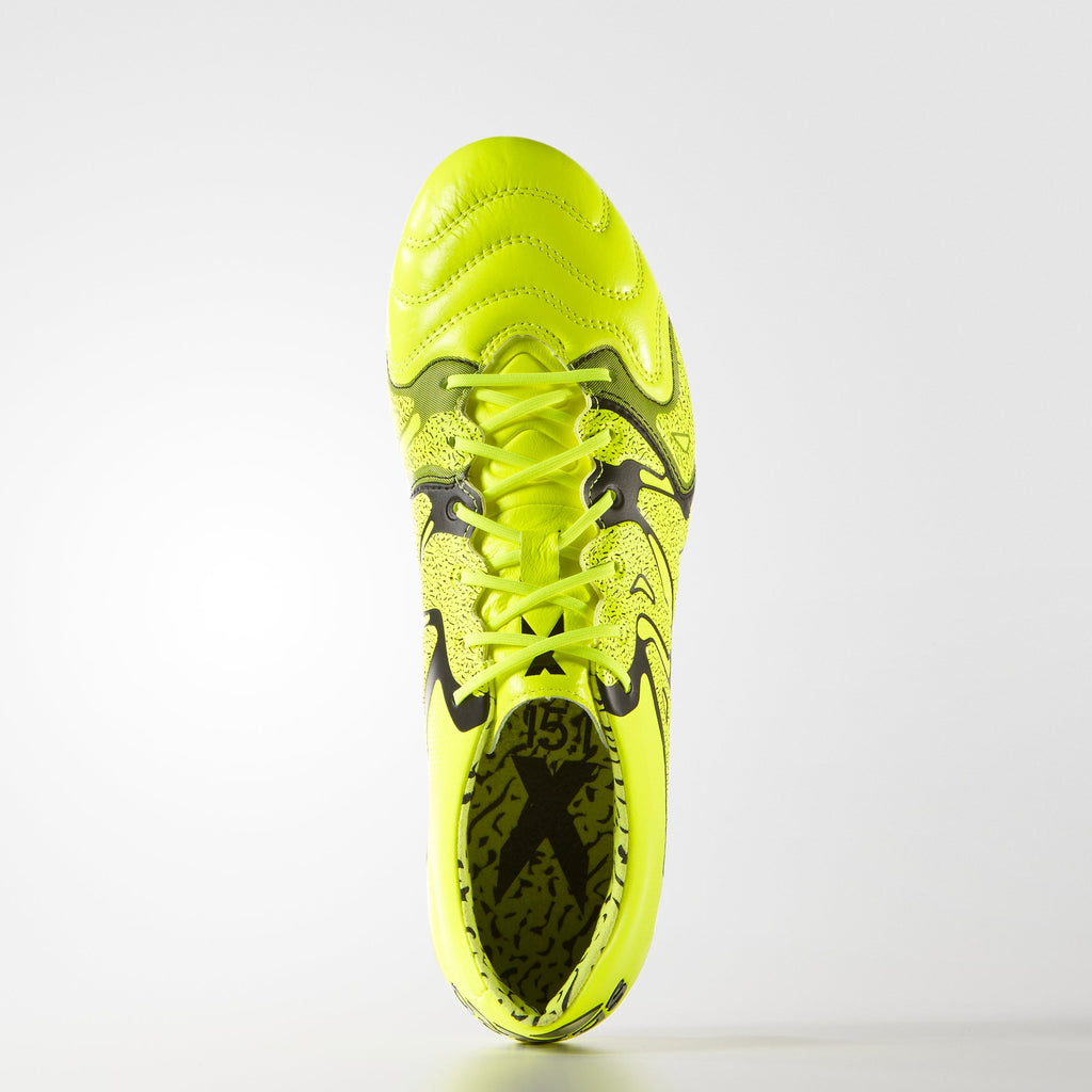 2026 New Arrival adidas X 15.1 FG/AG Leather Multi-Ground Soccer Cleats - Solar Yellow/Black wholesalehk.shop