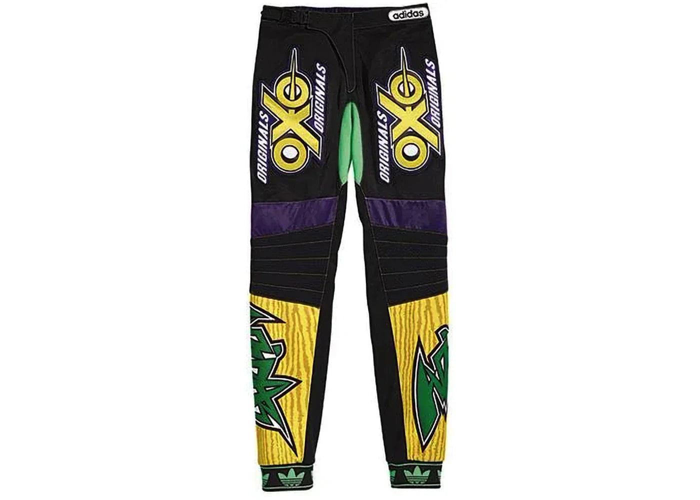 adidas x Jeremy Scott Js Motor Pant Purple/Black/Yellow wholesalehk.shop