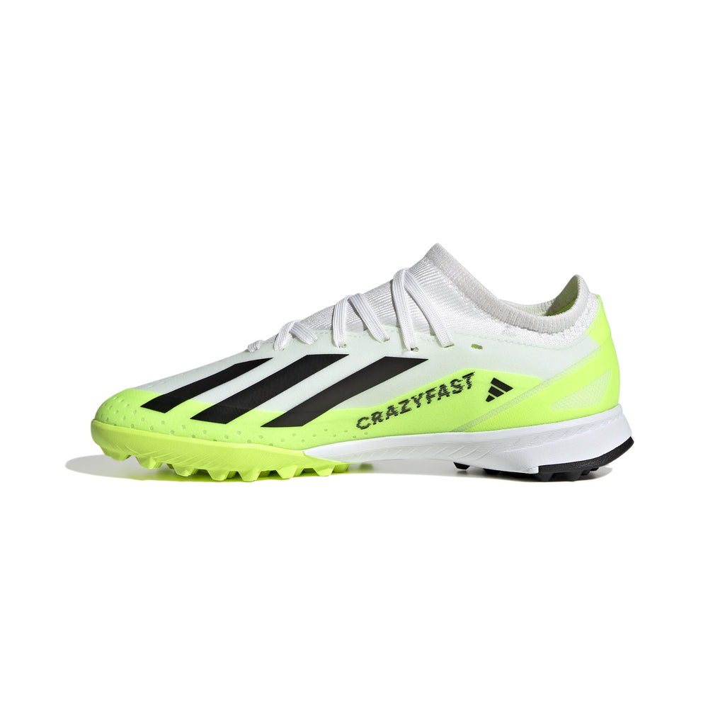 2026 New Arrival adidas X Crazyfast.3 TF Junior Turf Soccer Cleats - White/Black wholesalehk.shop