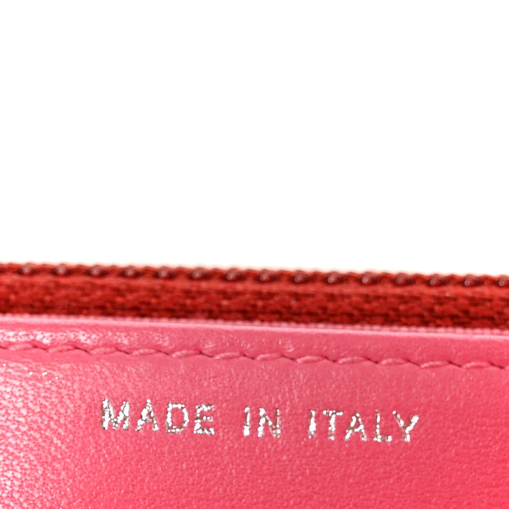 Lambskin Quilted Wallet On Chain WOC Red Pink wholesalehk.shop