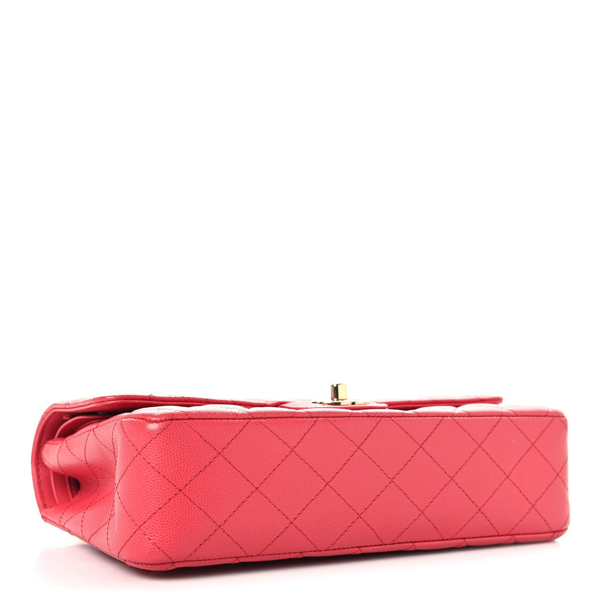 Caviar Quilted Medium Double Flap Red wholesalehk.shop